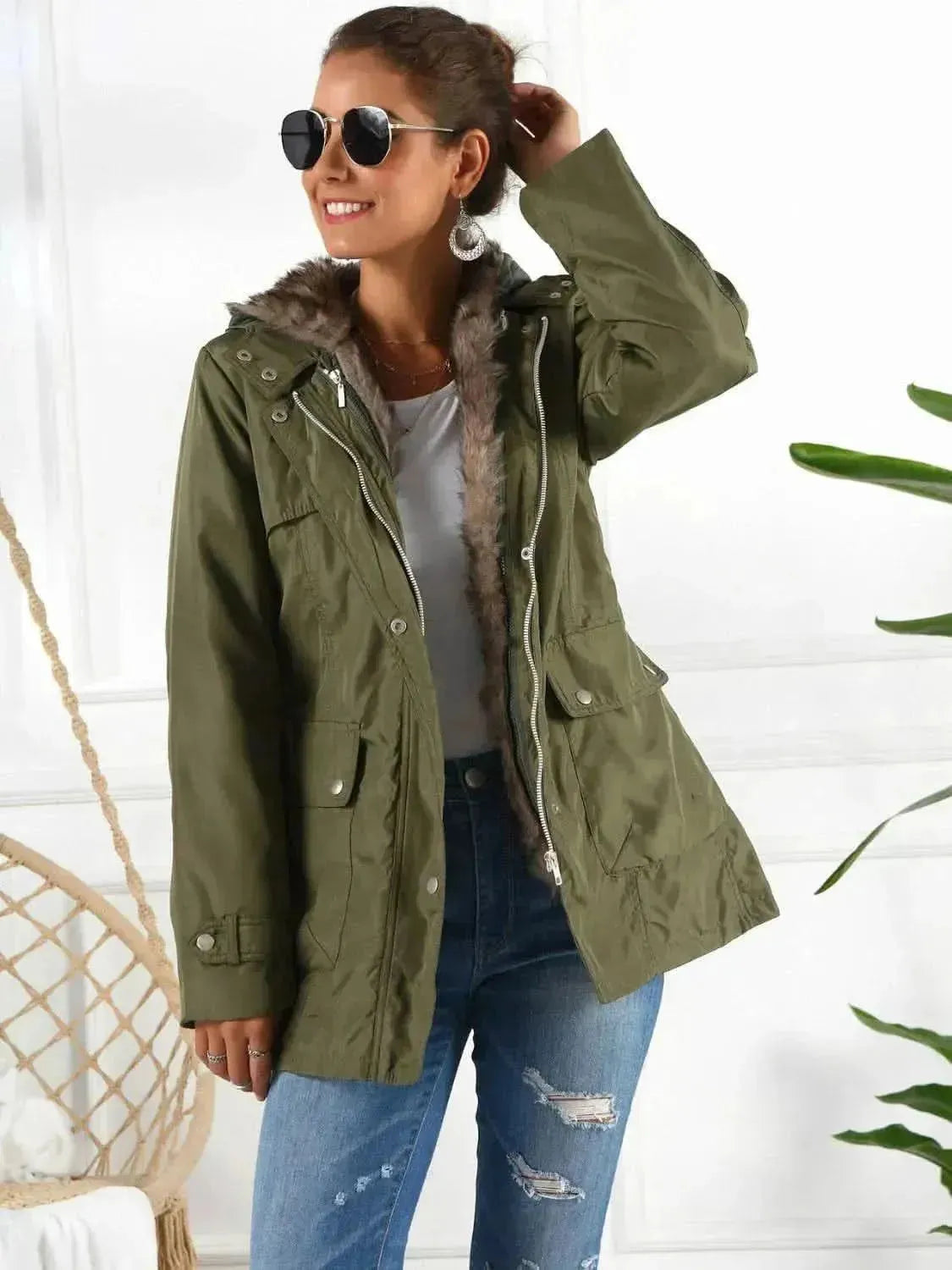 Full Size Hooded Jacket with Detachable Liner (Three-Way Wear) - Bad Moms Club