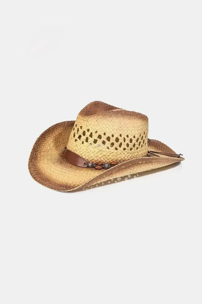 Fame Cutout Wide Brim Straw Hat - Bad Moms Club