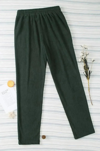 Drawstring Straight Pants with Pockets - Bad Moms Club