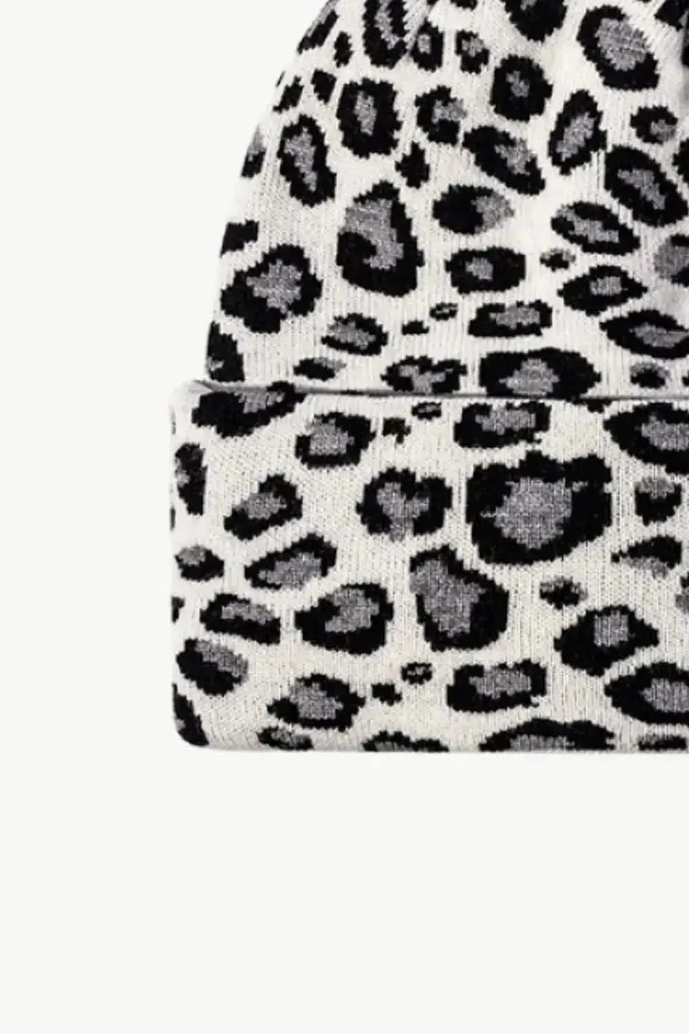 Leopard Pattern Cuffed Beanie - Bad Moms Club