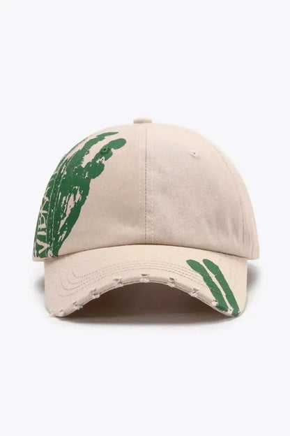 VIBRA Graphic Distressed Adjustable Baseball Cap - Bad Moms Club