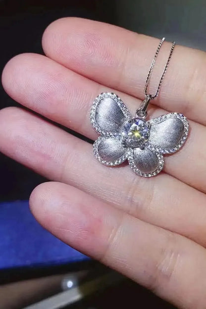 1 Carat Moissanite Butterfly Pendant Necklace - Bad Moms Club
