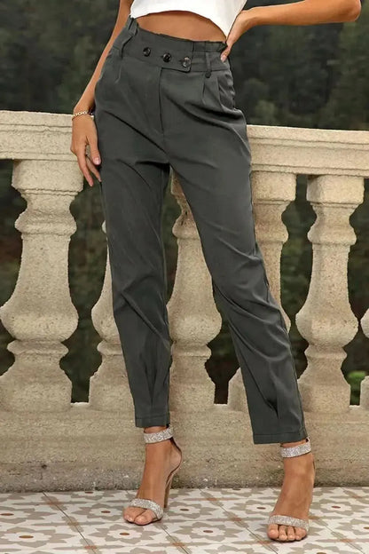 High Waist Cropped Pants - Bad Moms Club