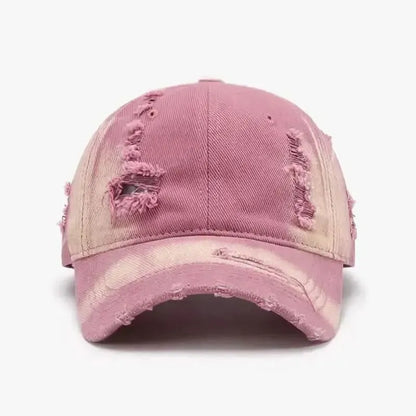 Distressed Adjustable Cotton Baseball Cap - Bad Moms Club