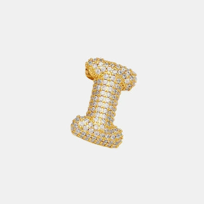 Inlaid Zircon Bubble Initial Necklace - Bad Moms Club