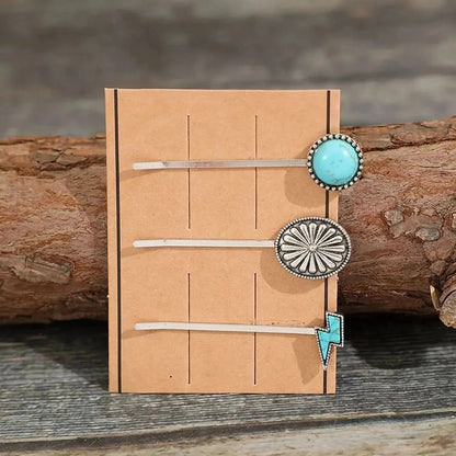 3 PCS/Set Artificial Turquoise Hair Pins - Bad Moms Club
