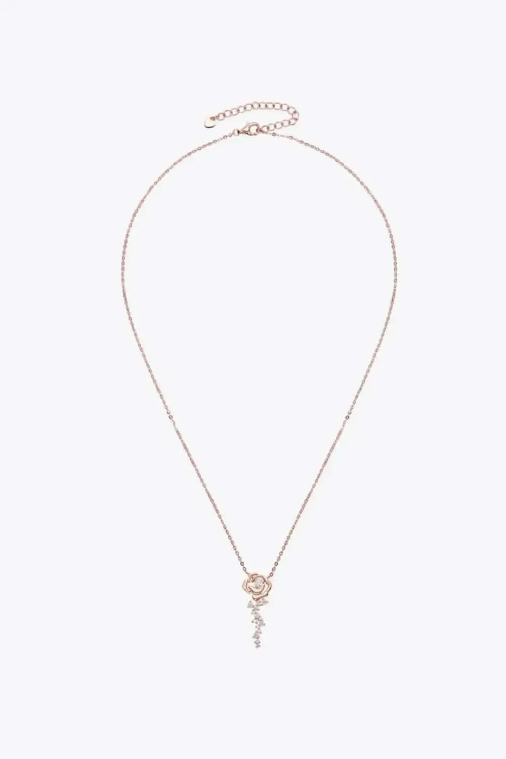 925 Sterling Silver 18K Rose Gold-Plated Pendant Necklace - Bad Moms Club