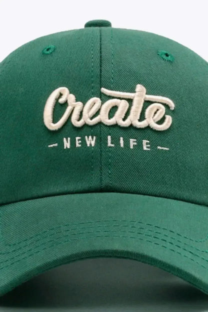 CREATE NEW LIFE Adjustable Cotton Baseball Cap - Bad Moms Club