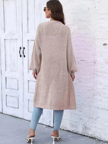 Open Front Longline Cardigan with Pockets - Bad Moms Club