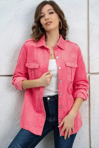 Button Down Collared Jacket - Bad Moms Club