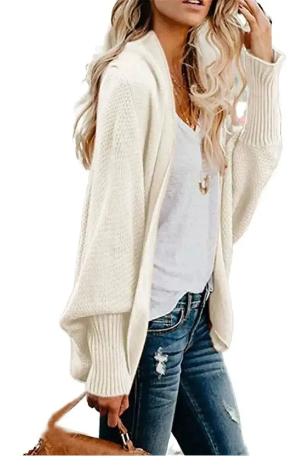 Open Front Dolman Sleeve Longline Cardigan - Bad Moms Club