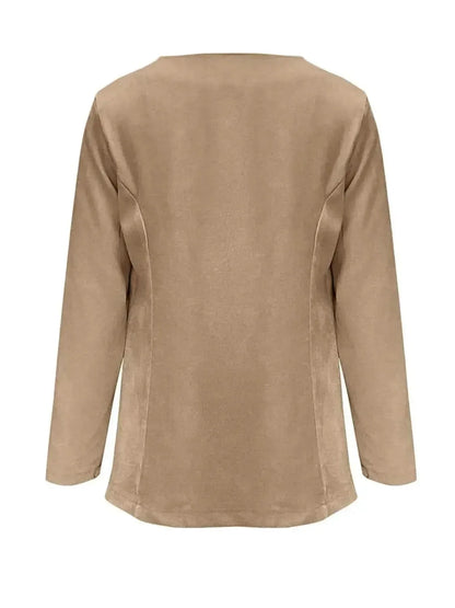 Open Front Long Sleeve Cardigan - Bad Moms Club