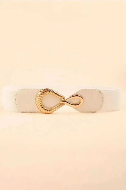 Ribbed Alloy Buckle Elastic Belt - Bad Moms Club