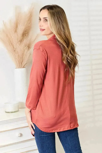 Culture Code Full Size Open Front Cardigan - Bad Moms Club