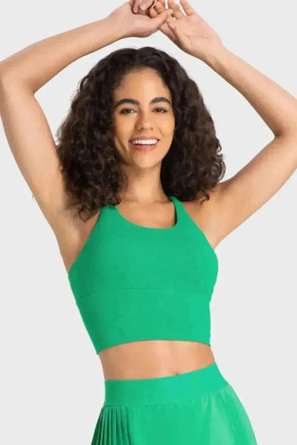 Crisscross Back Ladder Detail Sports Bra - Bad Moms Club