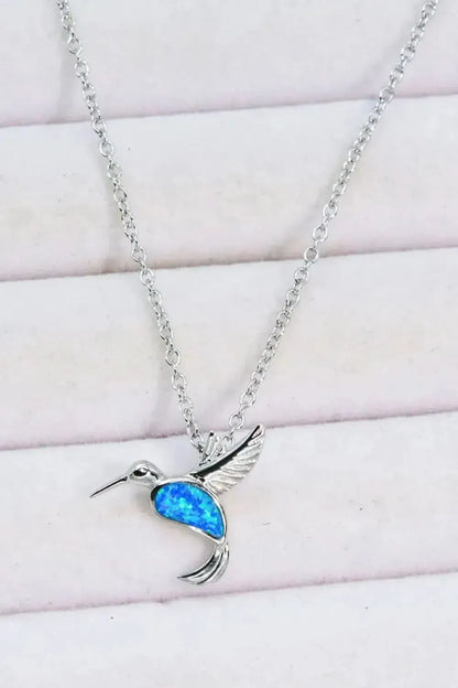 Opal Bird 925 Sterling Silver Necklace - Bad Moms Club