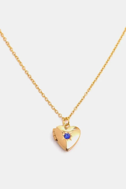 Zircon Heart Shape 14K Gold-Plated Pendant Necklace - Bad Moms Club