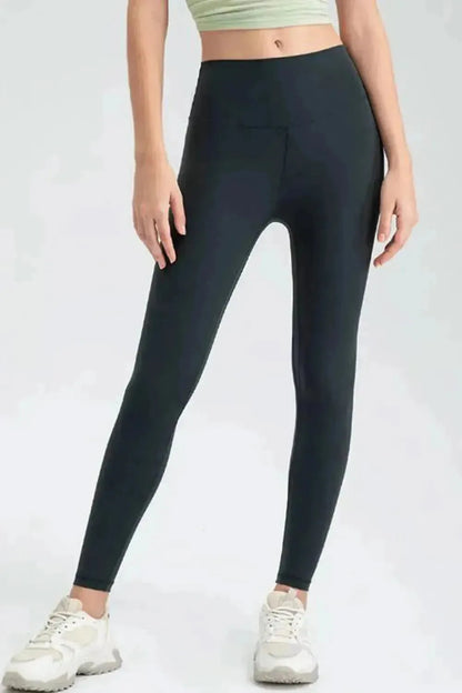 Wide Waistband Slim Fit Active Leggings - Bad Moms Club