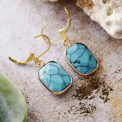Copper Natural Stone Dangle Earrings - Bad Moms Club