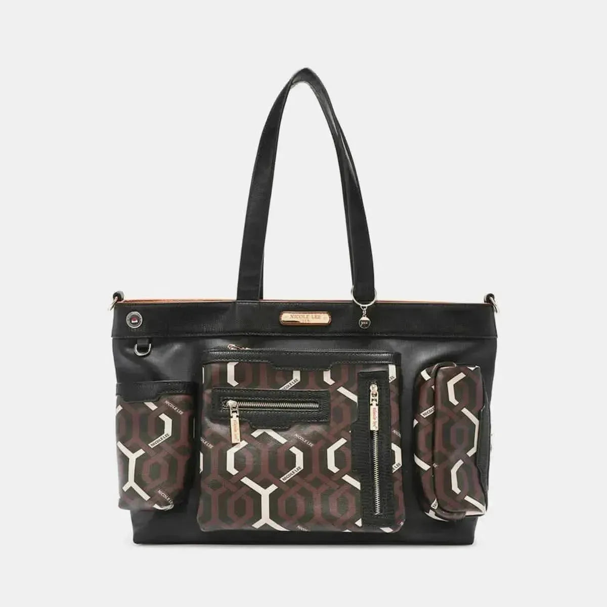 Nicole Lee USA Geometric Pattern Large Handbag - Bad Moms Club