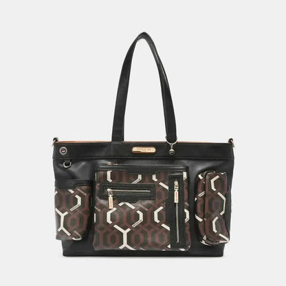 Nicole Lee USA Geometric Pattern Large Handbag - Bad Moms Club