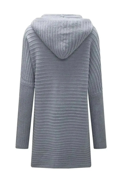 Open Front Longline Hooded Cardigan - Bad Moms Club