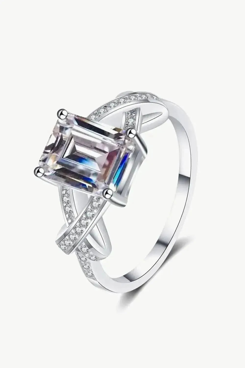 3 Carat Moissanite Sterling Silver Ring - Bad Moms Club