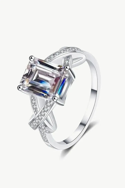 3 Carat Moissanite Sterling Silver Ring - Bad Moms Club