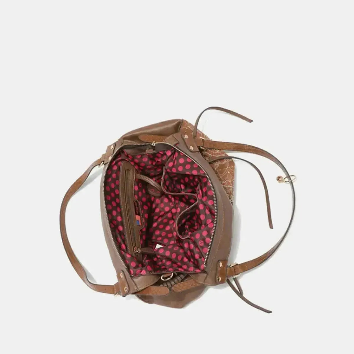 Nicole Lee USA Side Braided Tassel Inlaid Rhinestone Embroidery Hobo Bag - Bad Moms Club