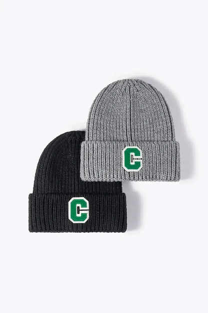 Letter C Patch Cuffed Beanie - Bad Moms Club