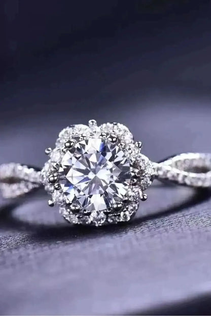 Platinum-Plated Six Prong 1 Carat Moissanite Ring - Bad Moms Club