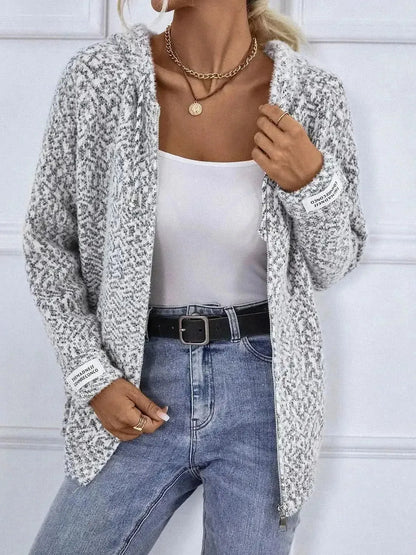 Zip-Up Hooded Sweater - Bad Moms Club