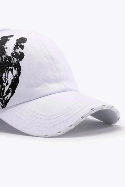 VIBRA Graphic Distressed Adjustable Baseball Cap - Bad Moms Club