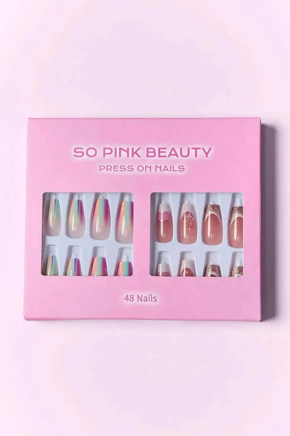 SO PINK BEAUTY Press On Nails 2 Packs - Bad Moms Club