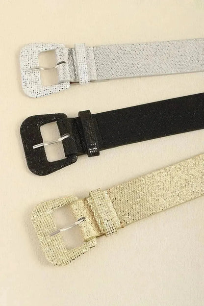 Glitter PU Leather Belt - Bad Moms Club