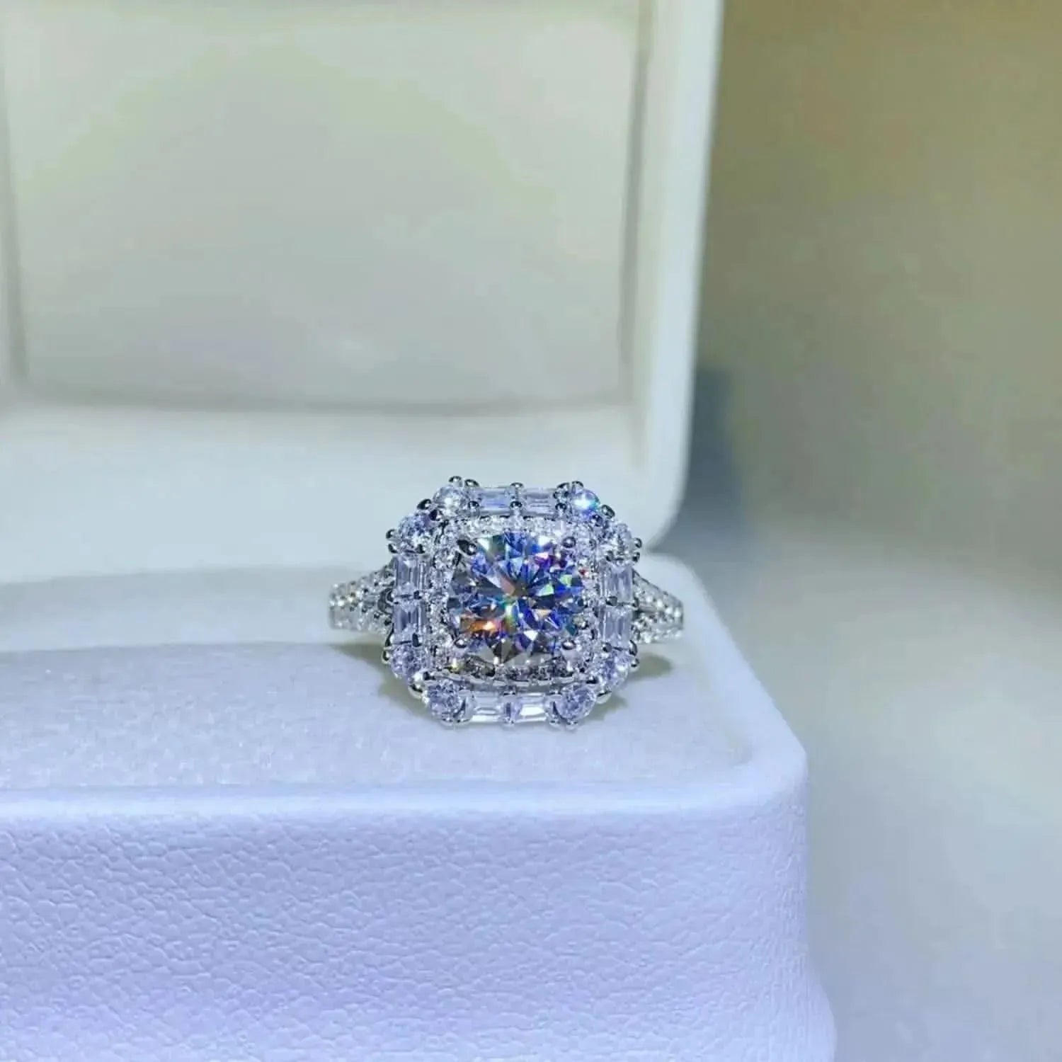 1 Carat Moissanite 925 Sterling Silver Ring - Bad Moms Club
