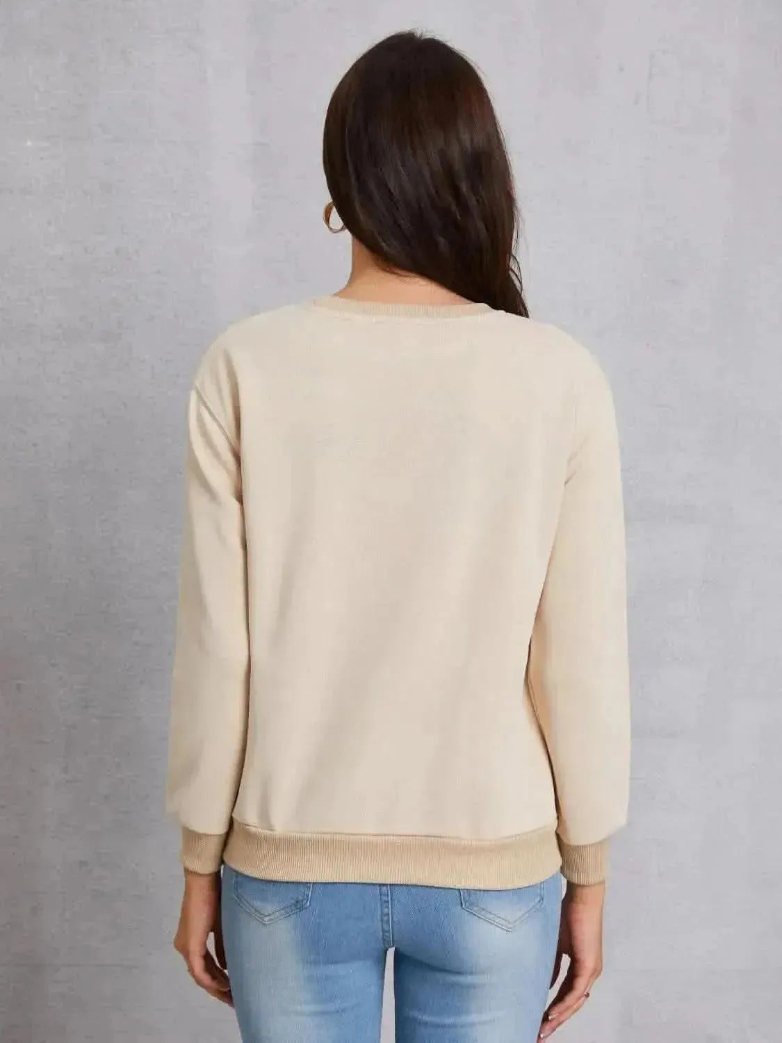 LUCK CHARMER Round Neck Sweatshirt - Bad Moms Club