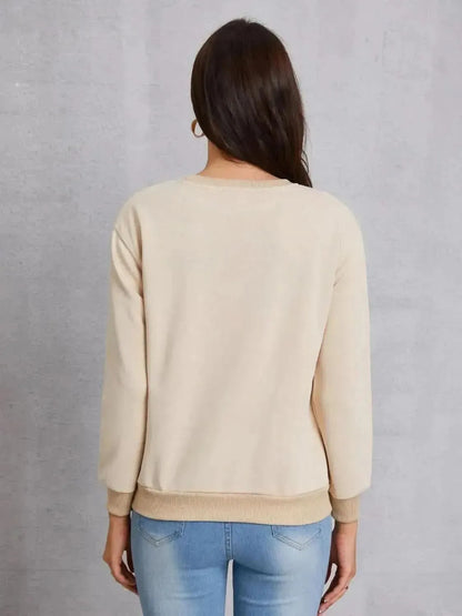 LUCK CHARMER Round Neck Sweatshirt - Bad Moms Club