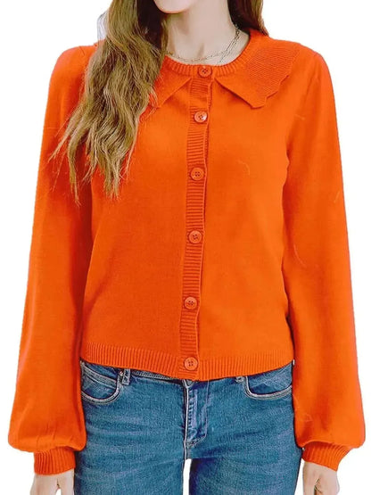 Collared Long Sleeve Button Down Cardigan - Bad Moms Club