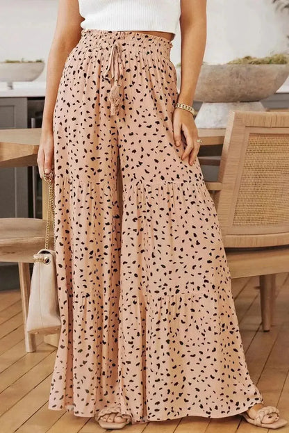 Printed Wide Tiered Pants - Bad Moms Club