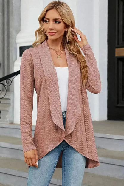 Open Front Long Sleeve Cardigan - Bad Moms Club