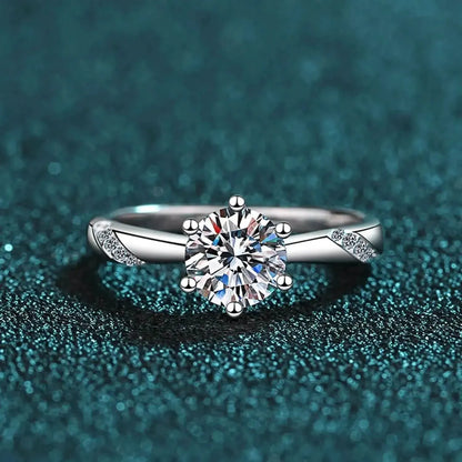 1 Carat Moissanite 925 Sterling Silver Ring - Bad Moms Club