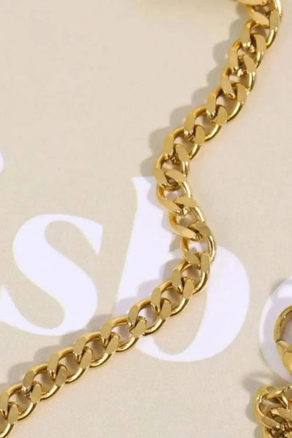 Inlaid Zircon Stainless Steel Necklace - Bad Moms Club