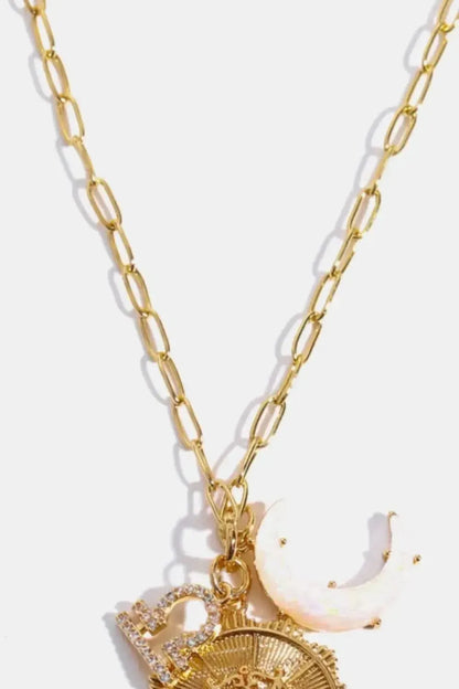 Constellation and Moon Pendant Copper Necklace - Bad Moms Club