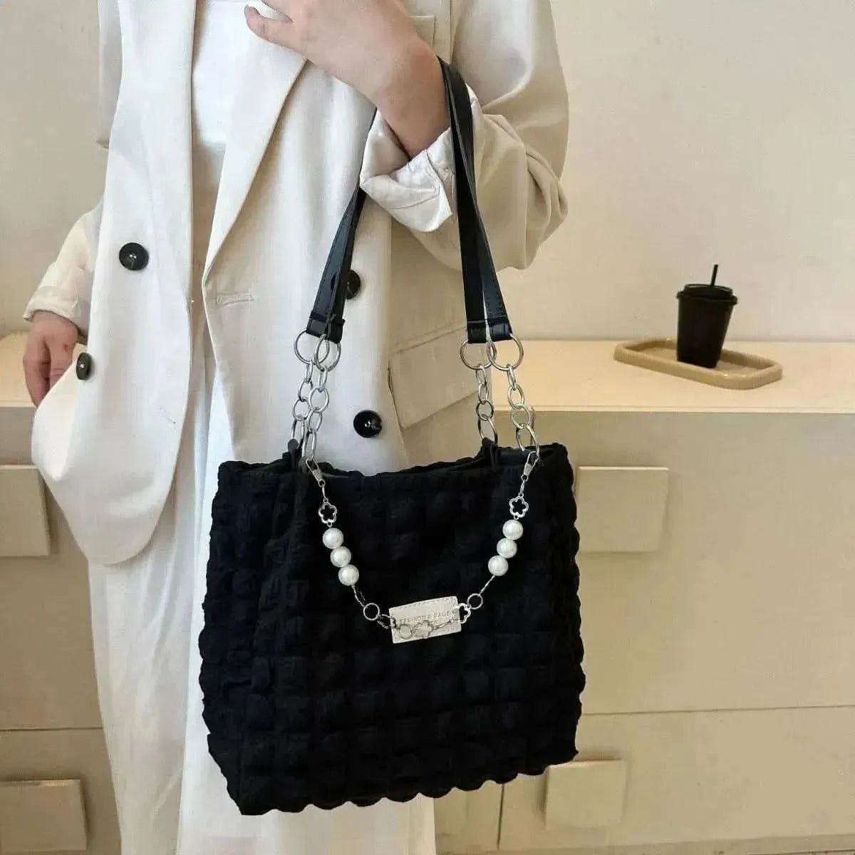 Cloud Puffy Polyester Tote Bag - Bad Moms Club