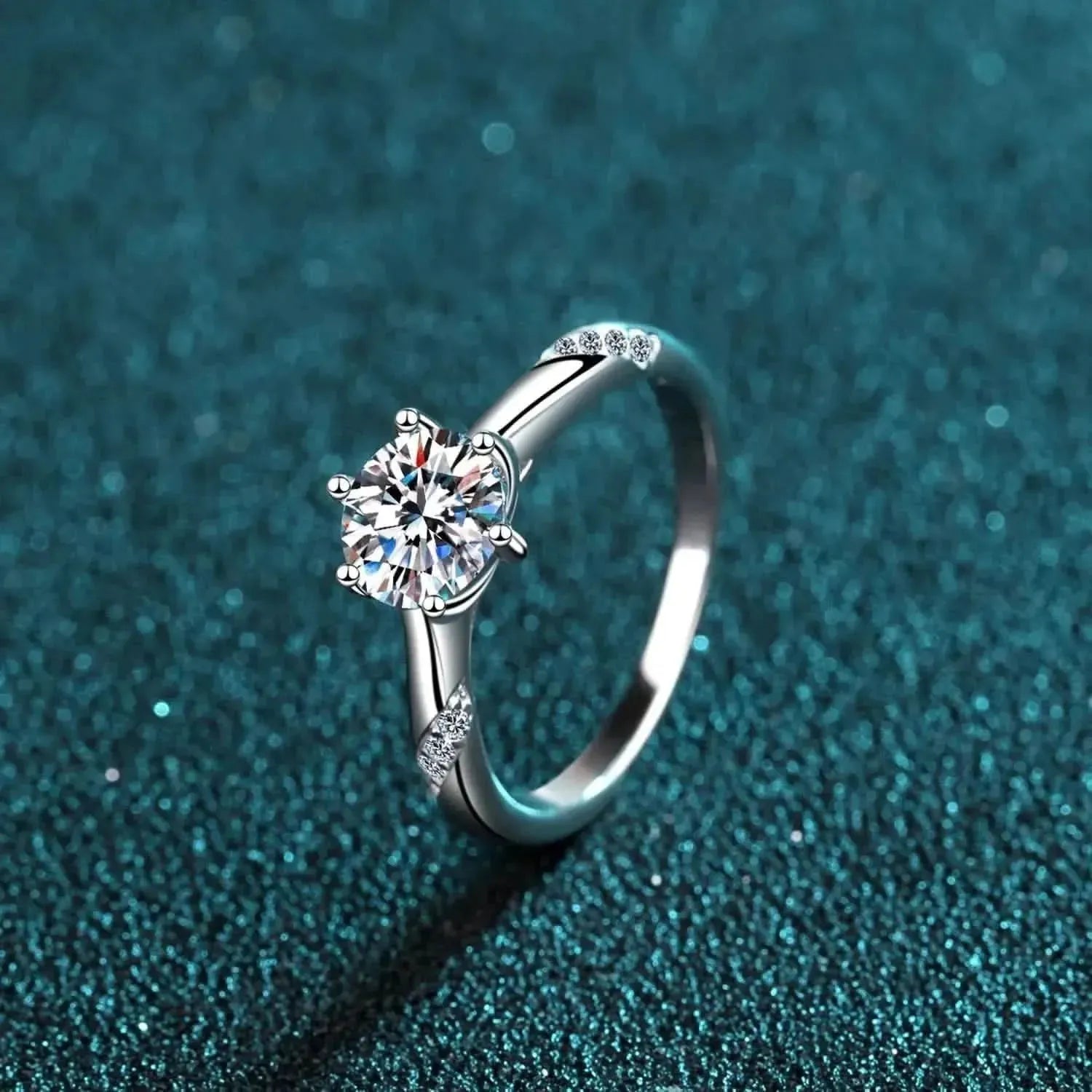 1 Carat Moissanite 925 Sterling Silver Ring - Bad Moms Club