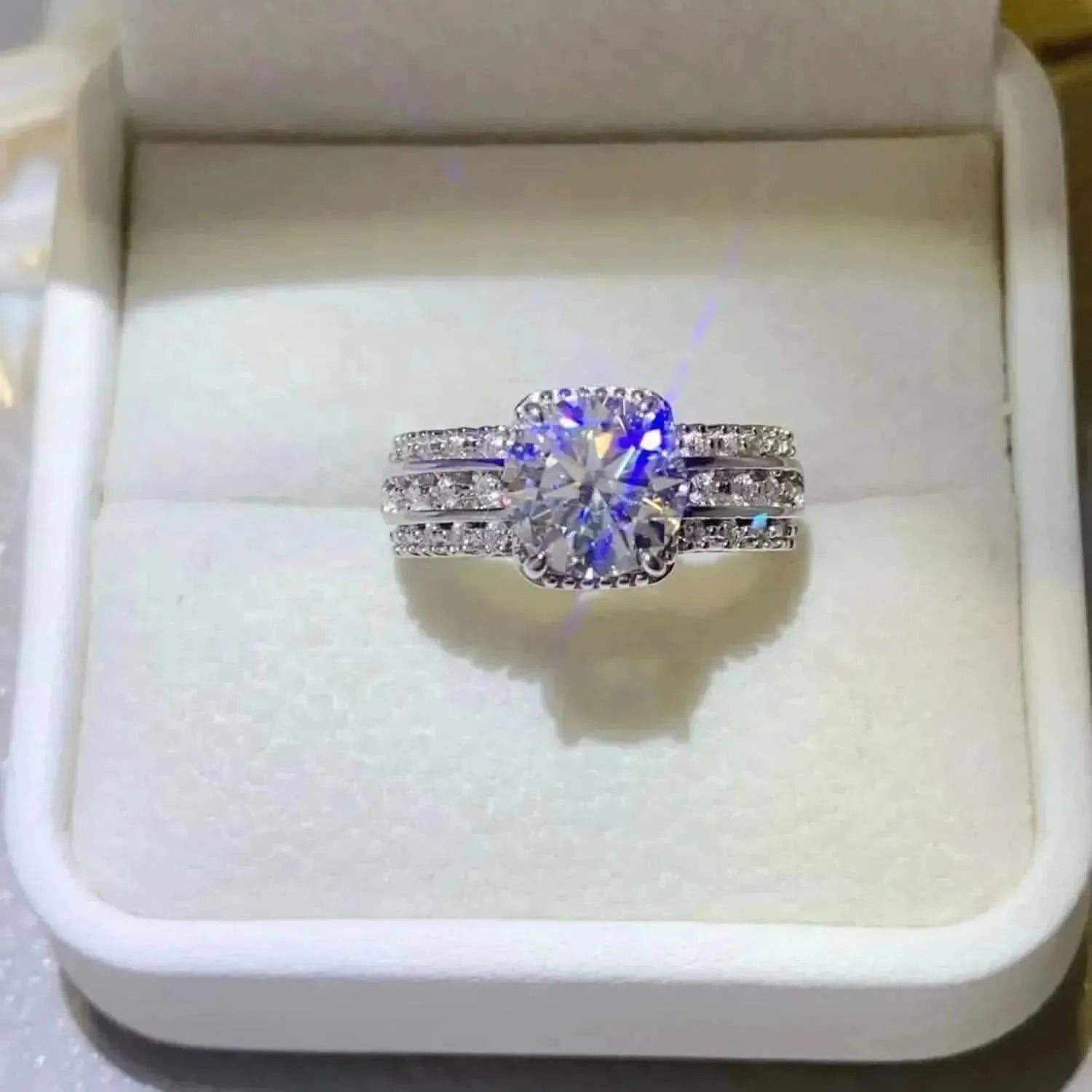 2 Carat Moissanite 925 Sterling Silver Ring - Bad Moms Club