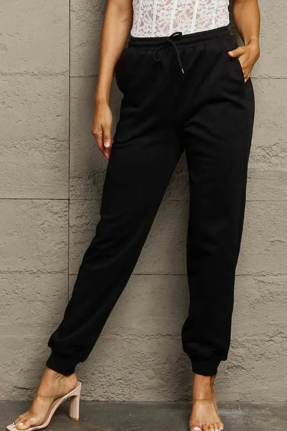 Simply Love Full Size Drawstring Sweatpants - Bad Moms Club