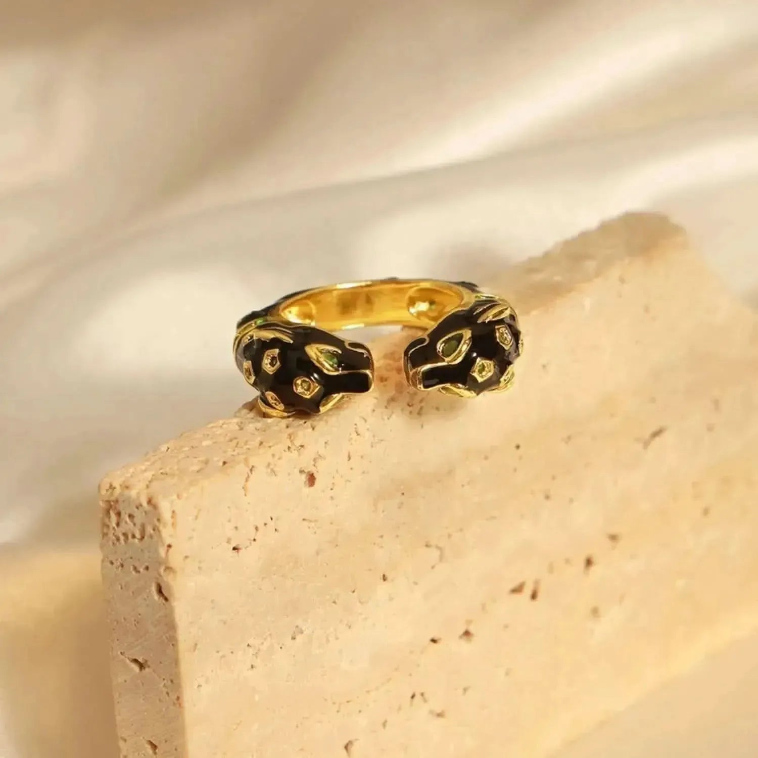Inlaid Zircon Oil Drip Open Ring - Bad Moms Club