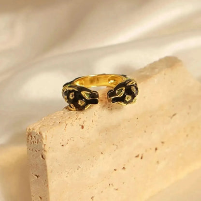 Inlaid Zircon Oil Drip Open Ring - Bad Moms Club